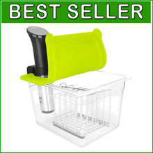 Load image into Gallery viewer, 12 Quart Sous Vide Container Bundle with Universal Silicone Lid &amp; Stainless Rack