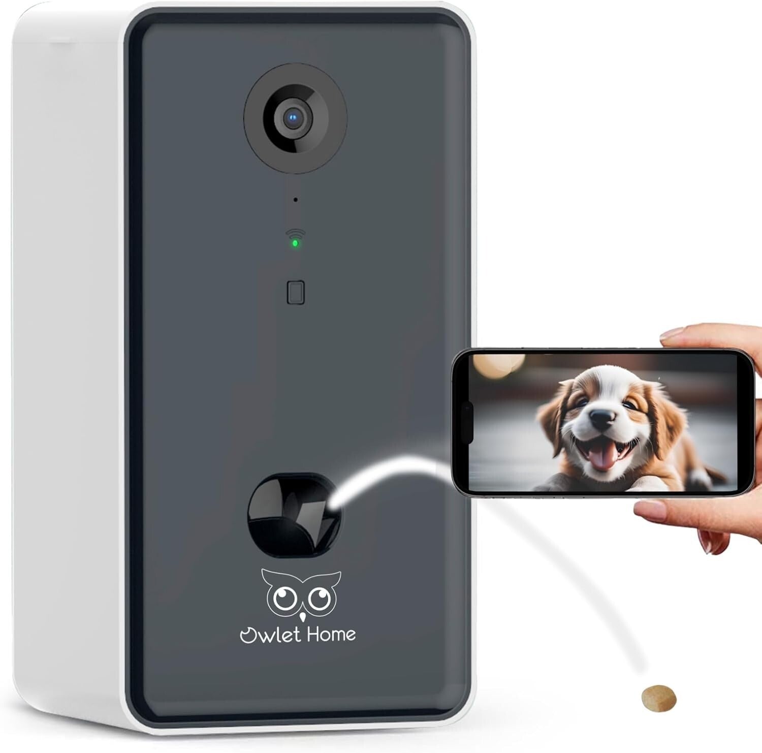 Interactive Pet Camera with Motion Detection, Treat Tossing & 1080P Video