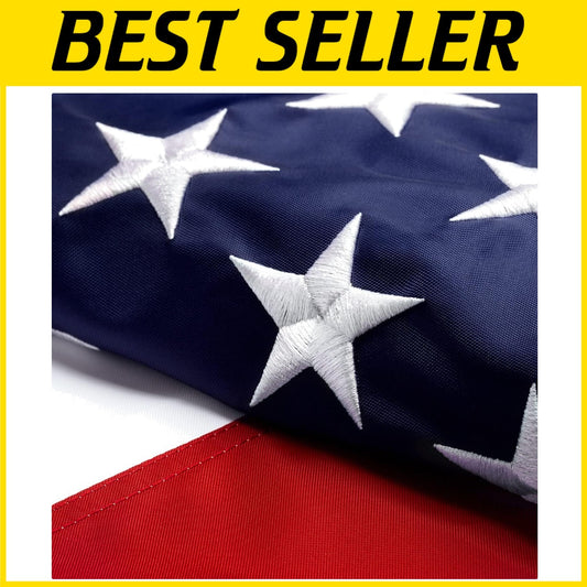 Premium 6x10 American Flag - Heavy Duty Nylon with Embroidered Stars & Stripes