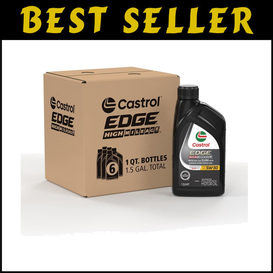 6 Quarts of EDGE High Mileage 5W-30 Synthetic Oil - Engine Performance Booster