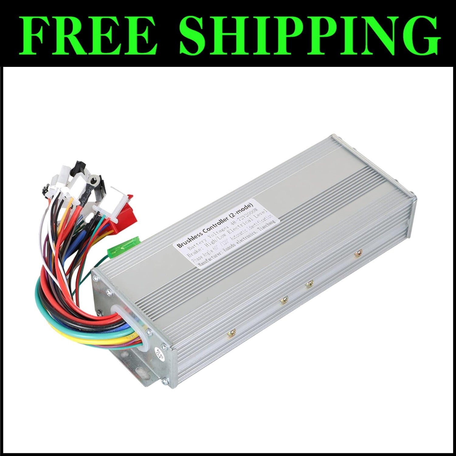 High-Performance Brushless Motor Controller 48-72V 2000W for E-Bikes & Scooters