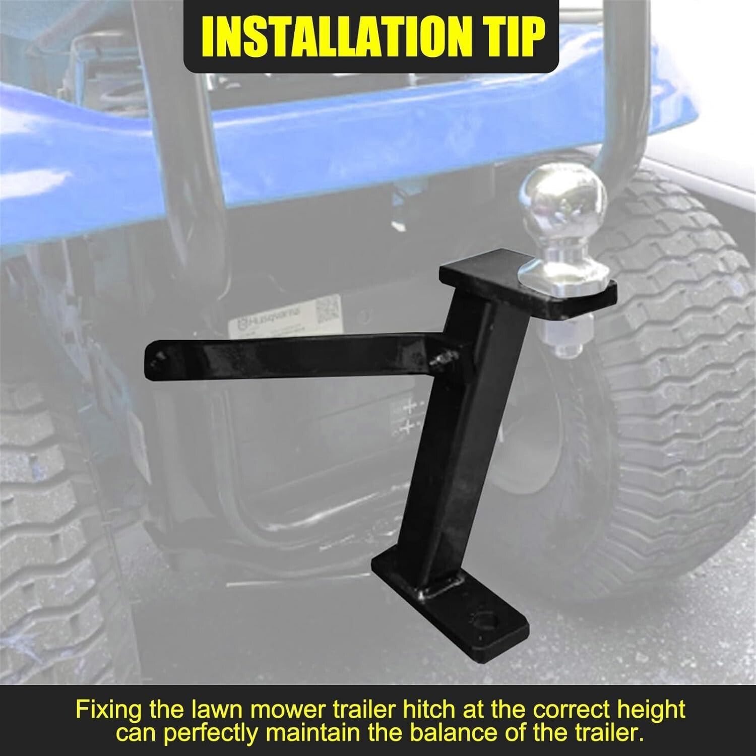 Alloy Steel Lawn Mower Trailer Hitch for 3/4" Balls - Easy Installation