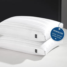 Load image into Gallery viewer, King Size Gusseted Goose Down Feather Pillows - 2 Pack for All Sleep Positions