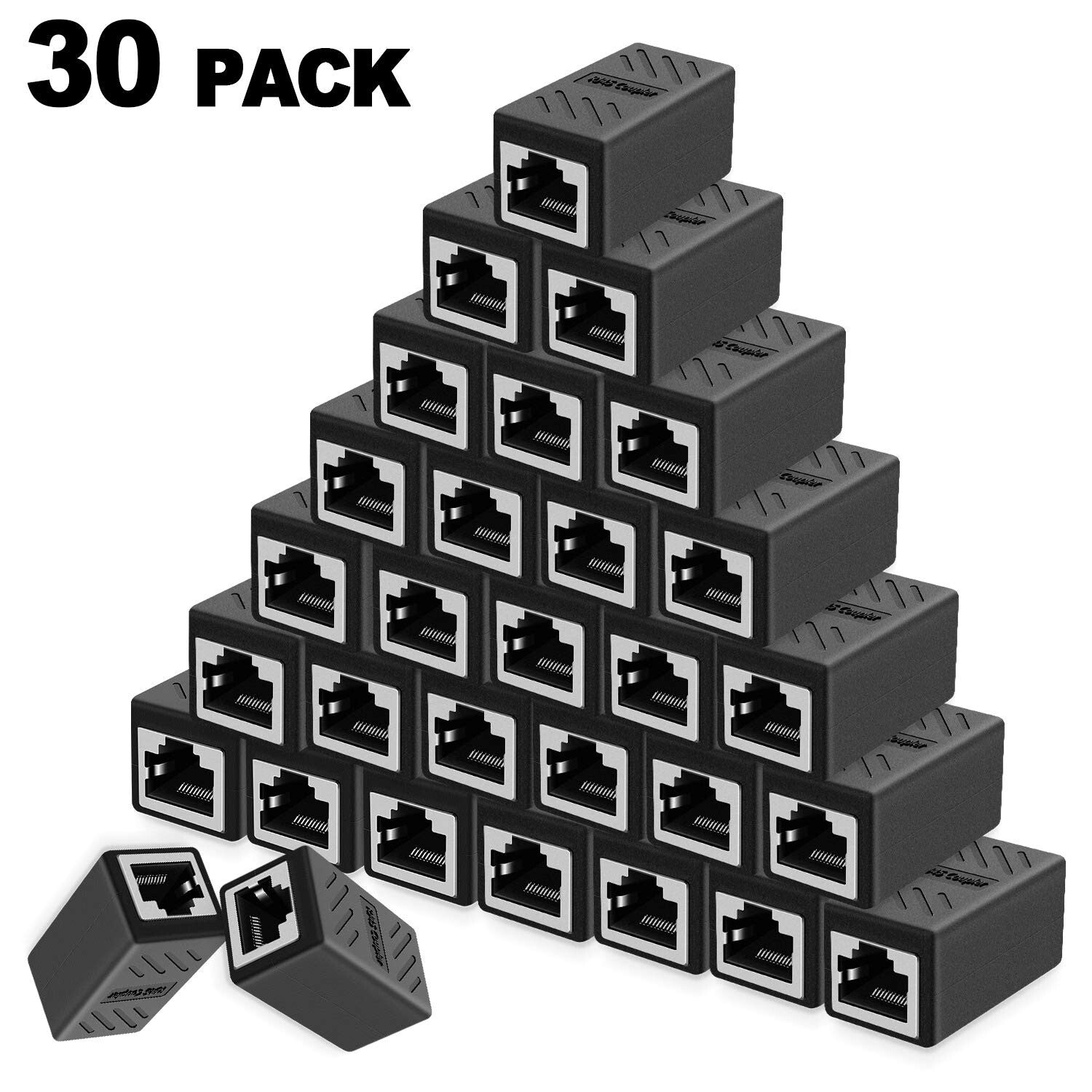 30 Pack Premium RJ45 Ethernet Couplers for Extended Connectivity and Performance