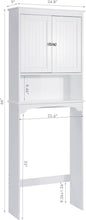 Load image into Gallery viewer, Compact White Bathroom Shelf - Adjustable Over Toilet Cabinet Storage Solution