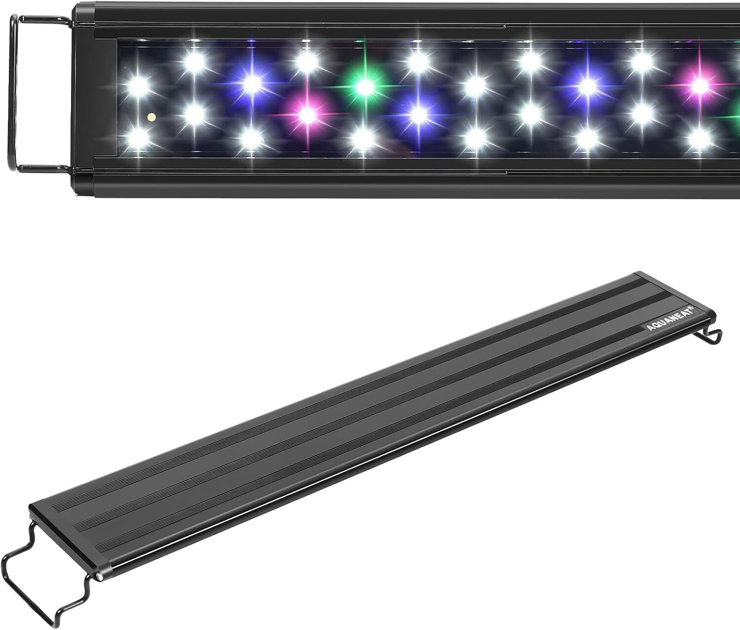 Modern Black LED Aquarium Light - Perfect Fit for 30-36 Inch Tanks, Instant On