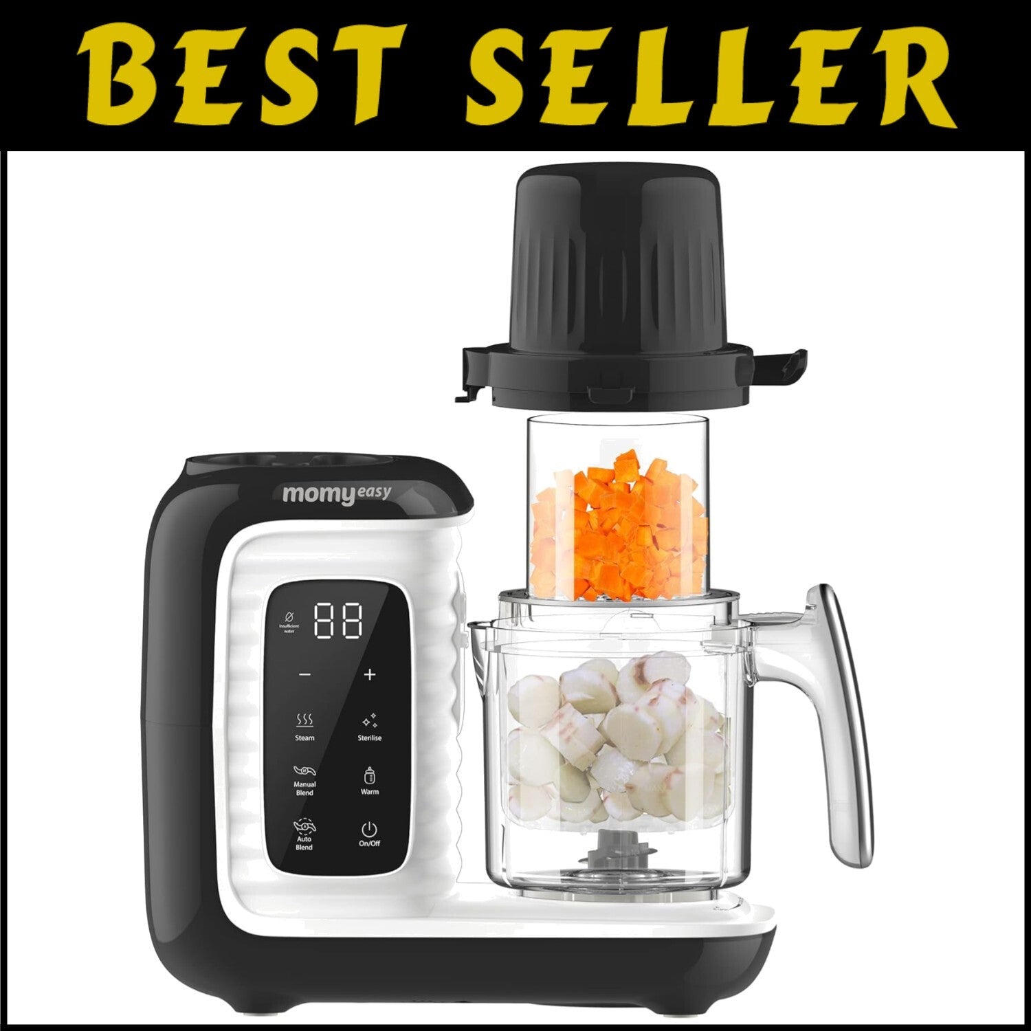 All-in-One Baby Food Maker: Steamer, Chopper & Warmer with Nutrient Preservation