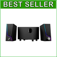 Load image into Gallery viewer, Compact Subwoofer Speakers System for Laptops &amp; Desktops with Colorful Lighting