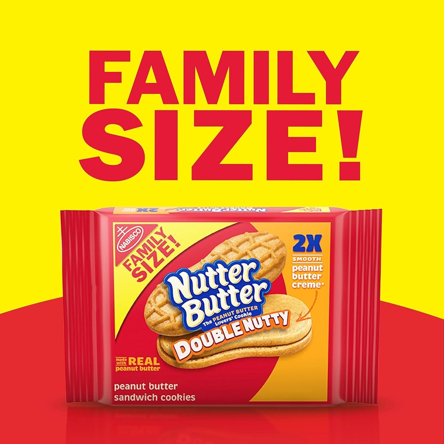 Family Size Double Nutty Peanut Butter Cookies - 12 Packs of Deliciousness