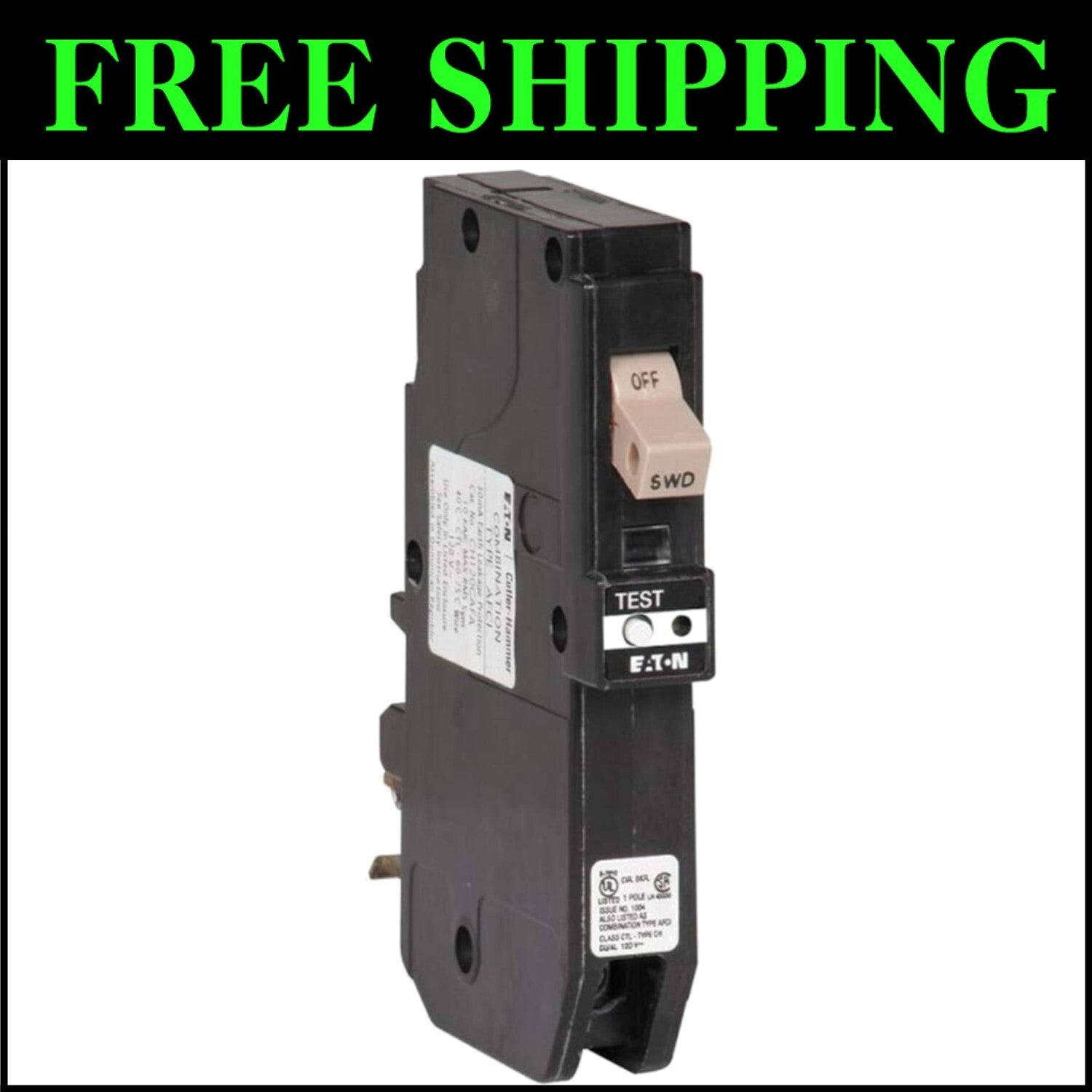Durable 20 Amp Plug-In Circuit Breaker with AFCI/GFCI Features - Compact Size