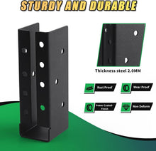 Load image into Gallery viewer, Professional-Grade Concealed Joist Hangers 2x6 - Heavy-Duty Black Steel Pack