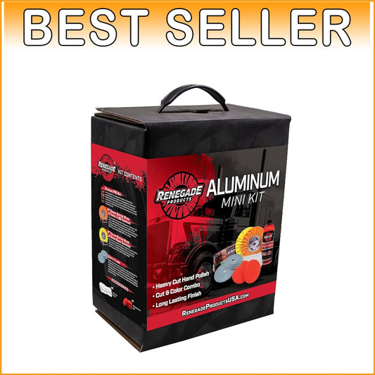 Effortless Aluminum Polishing Kit with Buffing Wheels & Rebel Pro Red Polish