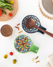Load image into Gallery viewer, Multicolor Spoon Rest Set - Handcrafted Porcelain Utensil Holder for Cooking