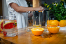 Load image into Gallery viewer, Set of 6 Modern Highball Glasses - 20 fl oz Clear Drinking Cups, Dishwasher Safe