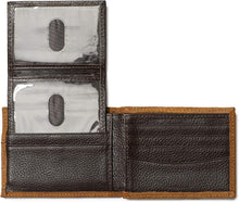 Load image into Gallery viewer, Unisex Leather Patriot Digital Camo Bifold Wallet - Stylish and Durable Brown