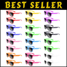 Load image into Gallery viewer, Ergonomic Bulk Neon Party Sunglasses - Fun Gifts for Kids and Adults (96 Packs)
