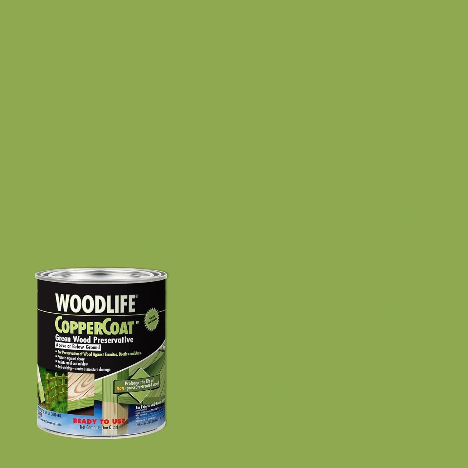 6-Pack EPA Registered Green Wood Preservative Quart for Long-Lasting Protection