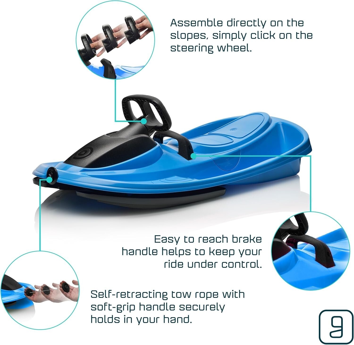 Lightweight & Durable Snow Sled for Ages 3+ – Fun for Kids and Adults