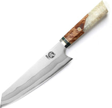 Load image into Gallery viewer, Dazzling 8" Kiritsuke Knife with Sandalwood Box - Professional Damascus Steel