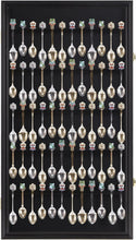 Load image into Gallery viewer, Luxurious 60-Spoon Display Case with Hinged Door &amp; Felt Background - Black