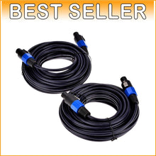 Load image into Gallery viewer, High-Performance 50 ft Speaker Cables - 2-Pack with Twist Lock Features