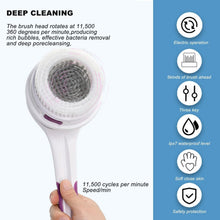 Load image into Gallery viewer, Luxury Electric Body Brush with Non-Slip Handle - 3 Speed Modes, 5 Brush Heads