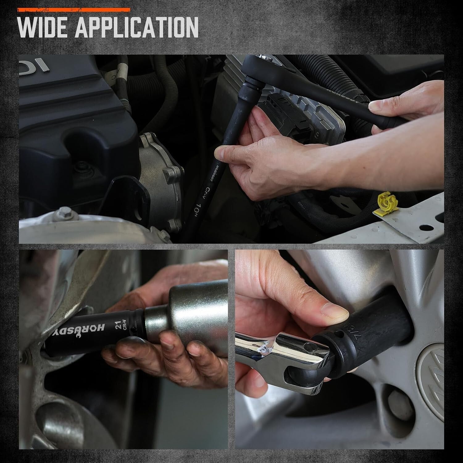 Durable 1/2-Inch Drive Impact Socket Set with Customized Storage Box, 67 Pieces