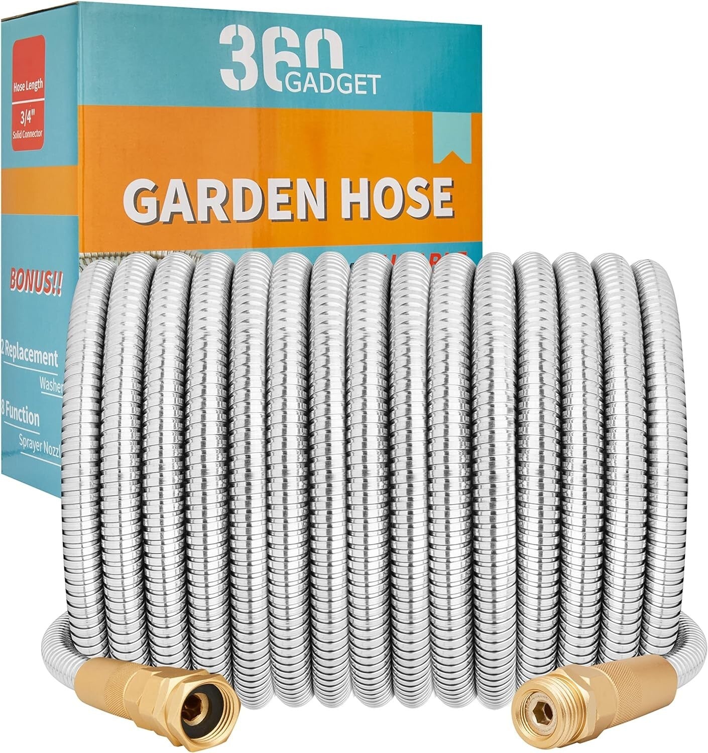 Flexible and Lightweight 50ft Stainless Steel Hose – No Kink & Puncture Proof