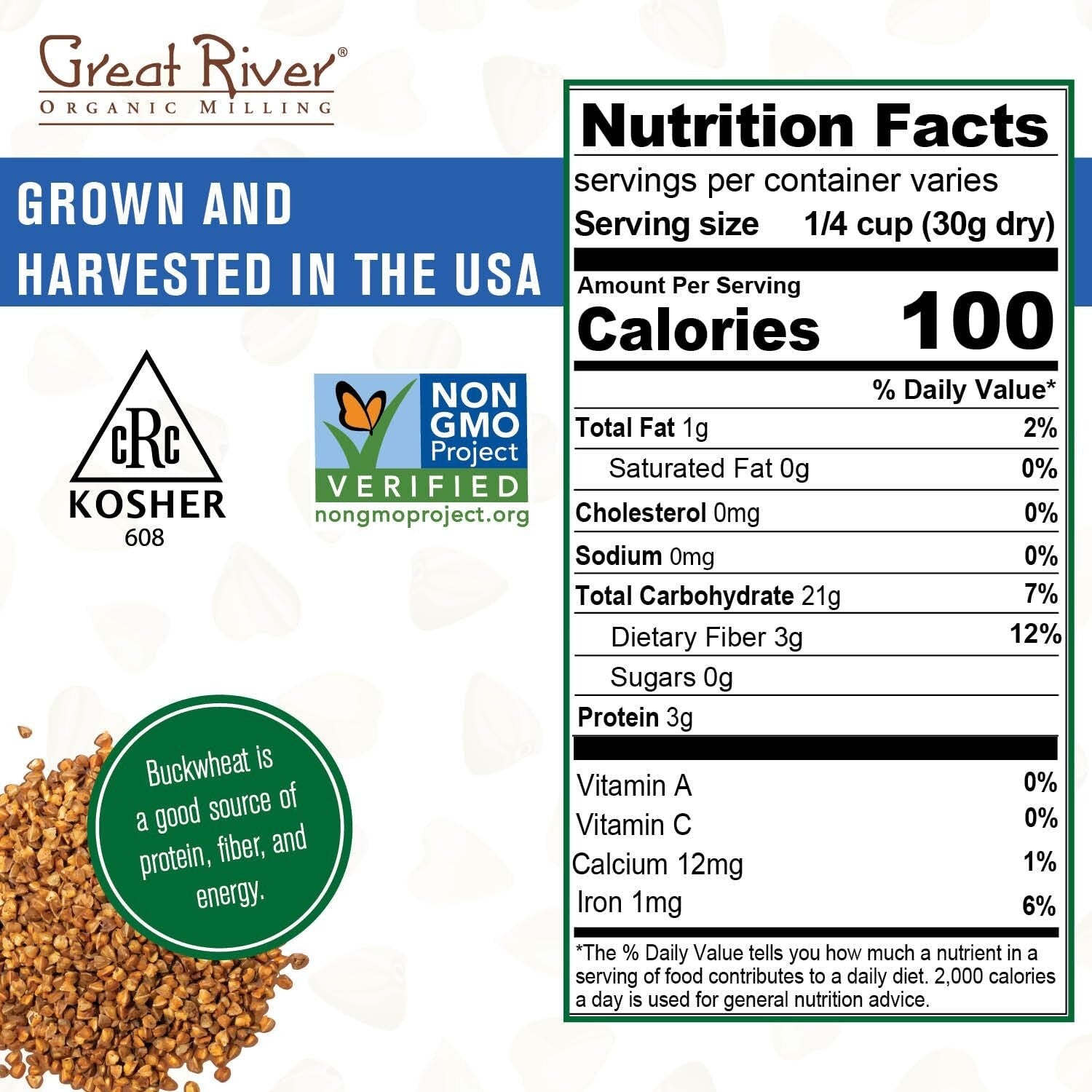 Bulk Organic Buckwheat Flour (25 lbs) - Versatile for Bread, Scones, and More