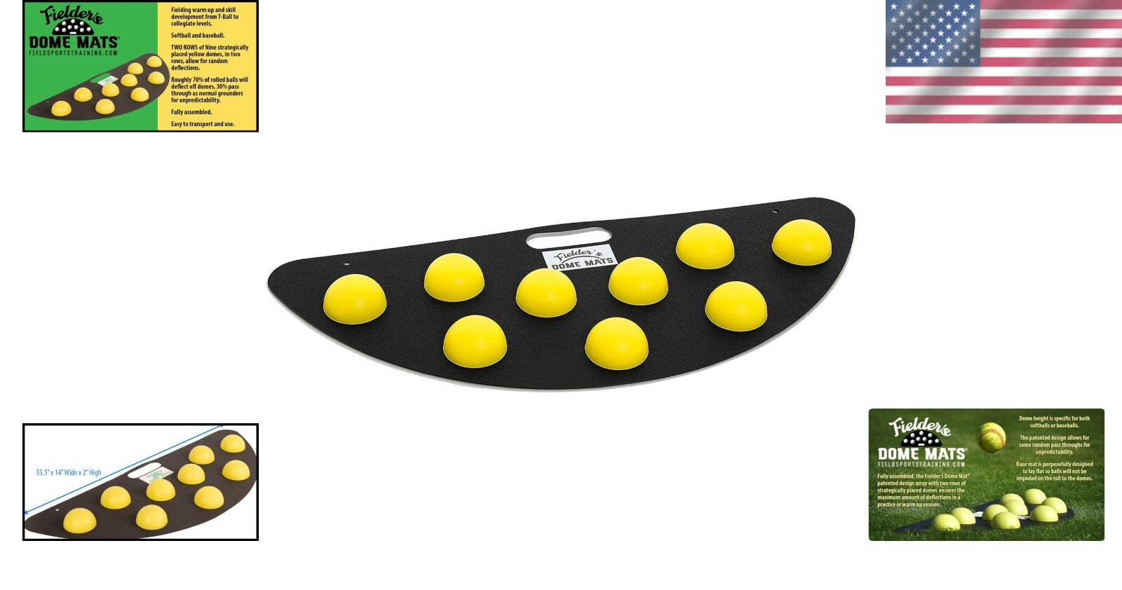 Agility-Boosting Baseball and Softball Fielding Mat – Ideal for All Skill Levels