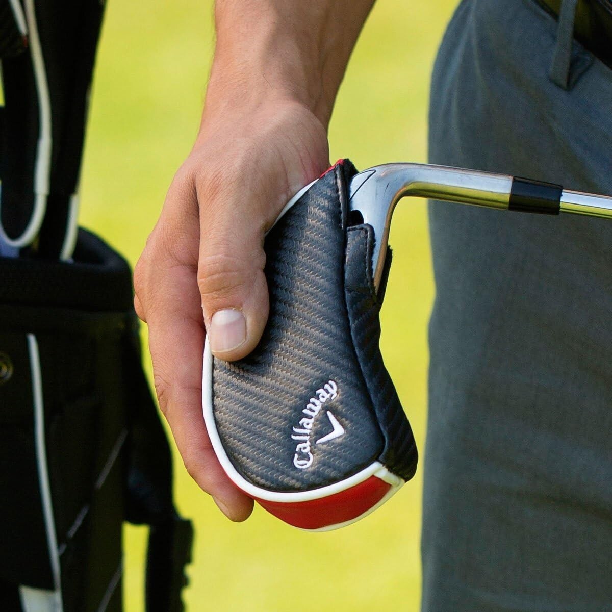 Durable Red-Black Faux Leather Golf Iron Covers - 9 Stylish Club Protectors