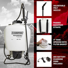 Load image into Gallery viewer, Chapin 4-Gallon Battery Powered Backpack Sprayer - Ideal for Lawn &amp; Garden Care