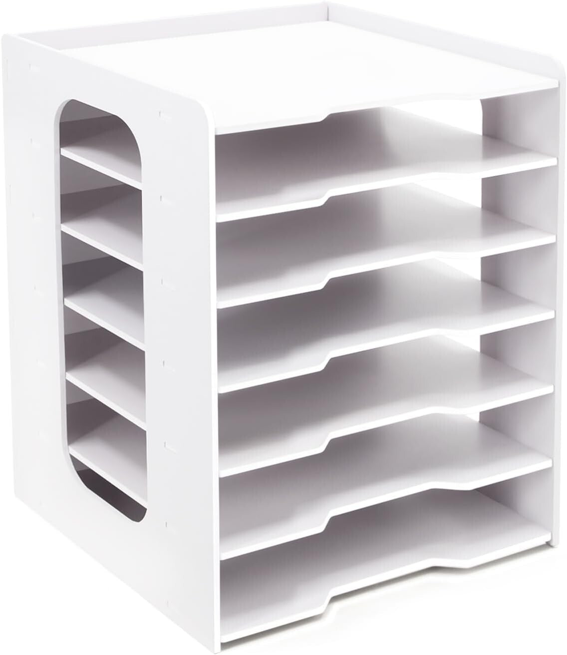 Durable 7-Tier Paper Organizer for 12x12 Scrapbook Supplies - Easy Assembly