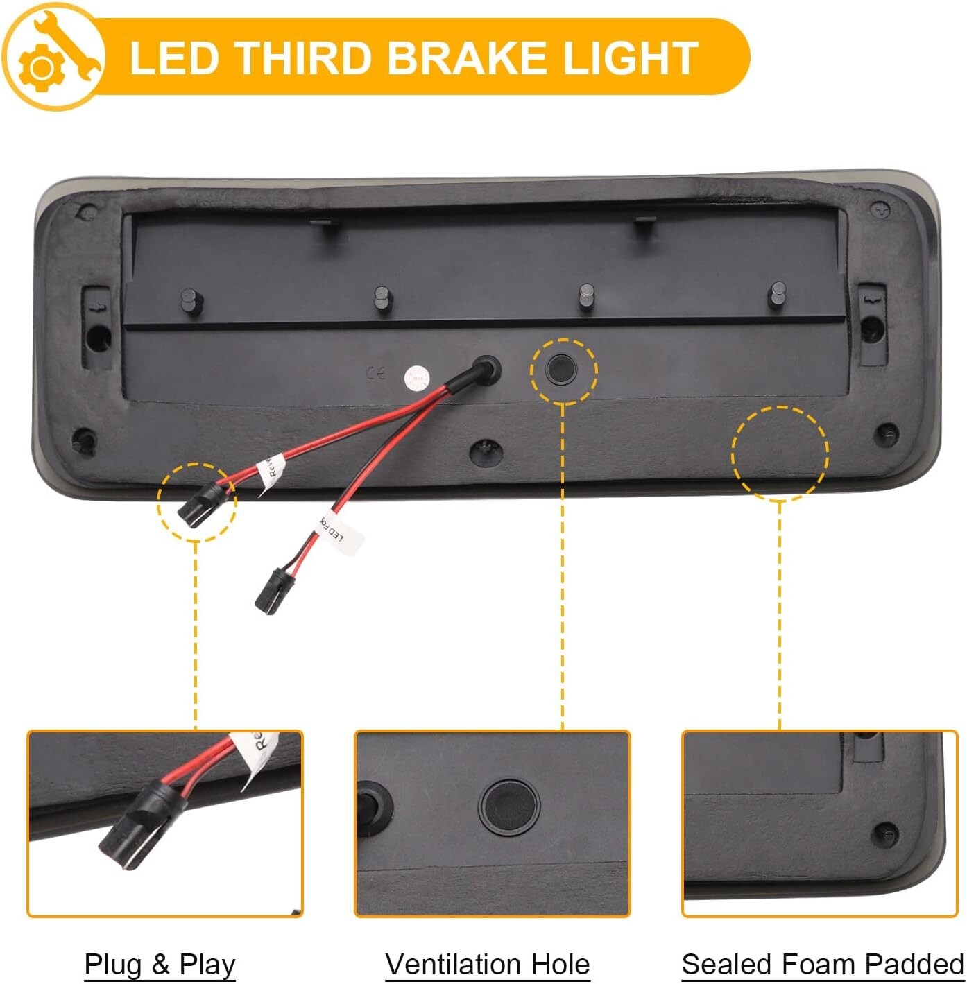 Plug and Play Waterproof LED Third Brake Light for F150/Explorer - Modern Design