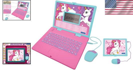 Engaging Unicorn Educational Laptop - Spanish & English with 124 Learning Games