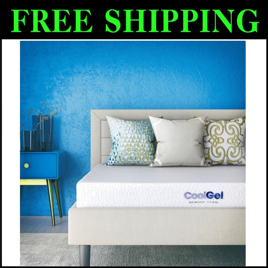 Medium Firm 6-Inch Twin Memory Foam Mattress with Cooling Gel - CertiPUR-US