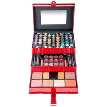 Load image into Gallery viewer, Beginner's All-in-One Makeup Case - 45 Eyeshadows, Lip Gloss &amp; Brushes Included