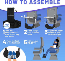 Load image into Gallery viewer, Ultimate Air Travel Footrest Kit – Memory Foam Hammocks for Every Traveler