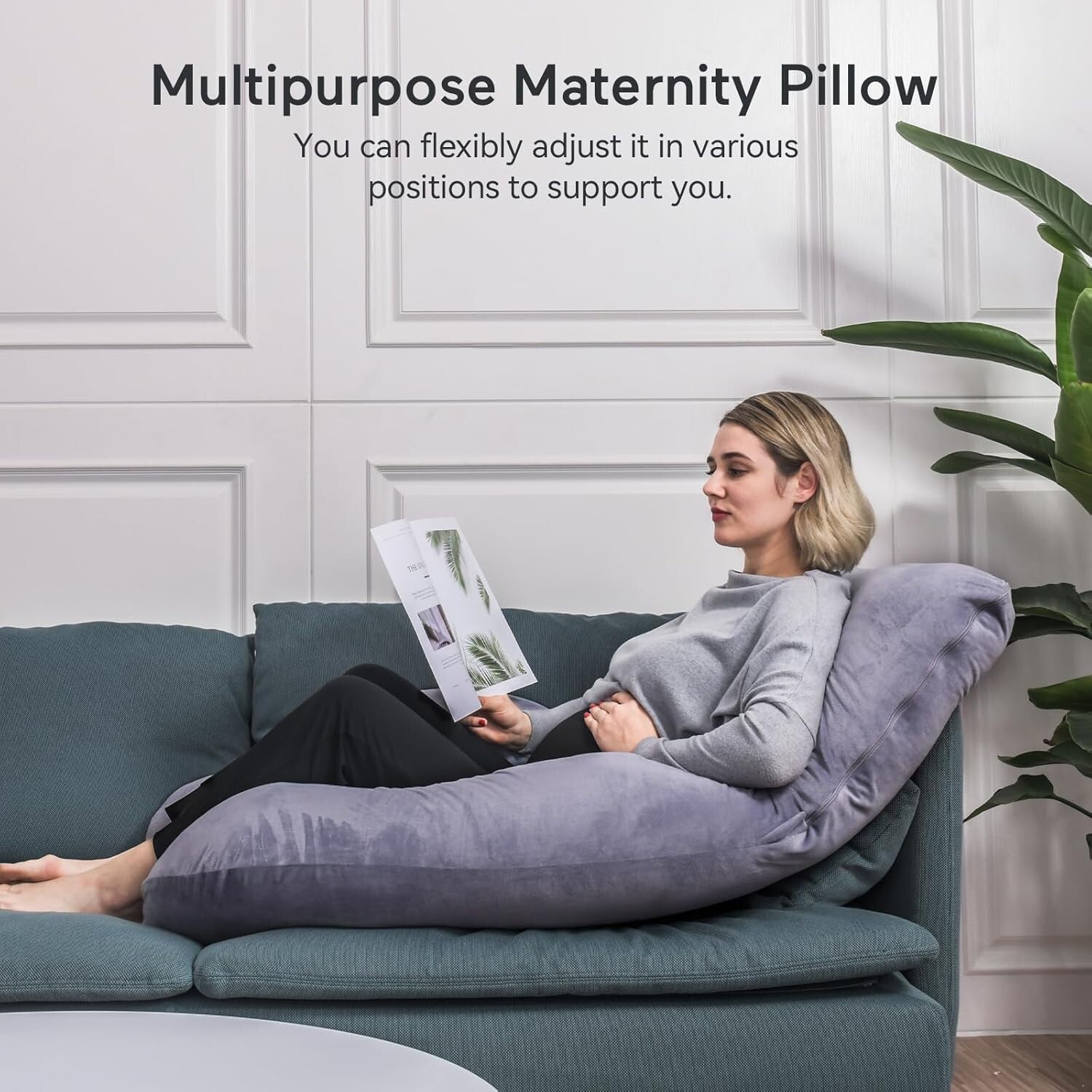 Premium U-Shaped Pregnancy Pillow with Removable Velvet Cover for Total Comfort