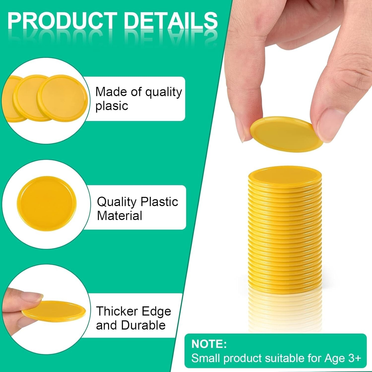 Engaging 1-Inch Bingo Chips - 2000 Colorful Disks for Math Practice & Games