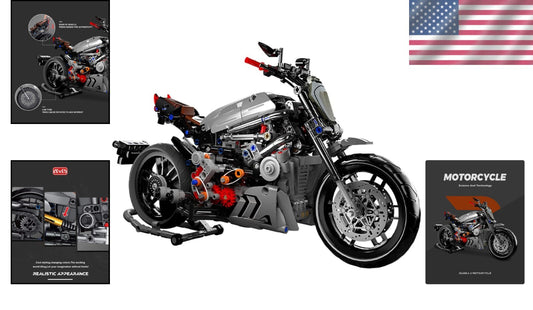 Collectible Motorcycle Building Blocks Set - Perfect Gift for Adults and Teens