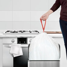 Load image into Gallery viewer, Bulk 500 Count 13 Gallon White Trash Bags - Tear-Resistant Drawstring Liners