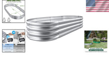 Load image into Gallery viewer, Large 8x4ft Oval Galvanized Planter – Effortless Setup &amp; Long-Lasting Quality