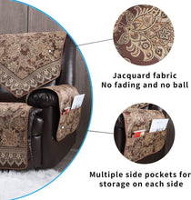 Load image into Gallery viewer, Elegant Waterproof Recliner Chair Covers with Non-Slip Design &amp; Pockets - Brown