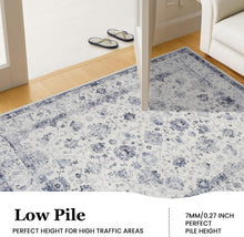 Load image into Gallery viewer, Stylish 9x12 Non-Slip Area Rug - Vintage Floral Design for Living Spaces