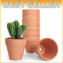 Load image into Gallery viewer, 24-Pack 4 Inch Terracotta Clay Pots with Drainage for Charming Plants &amp; Crafts