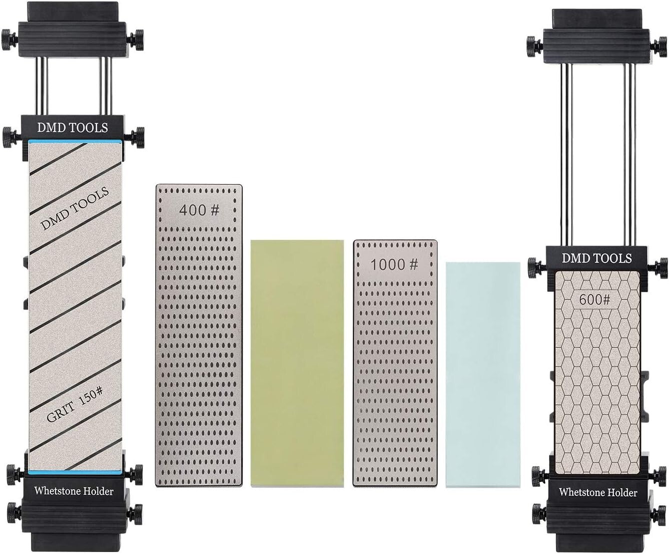 Alloy Steel Diamond Sharpening Stone Set with Safe Holder - Kitchen & Hunting