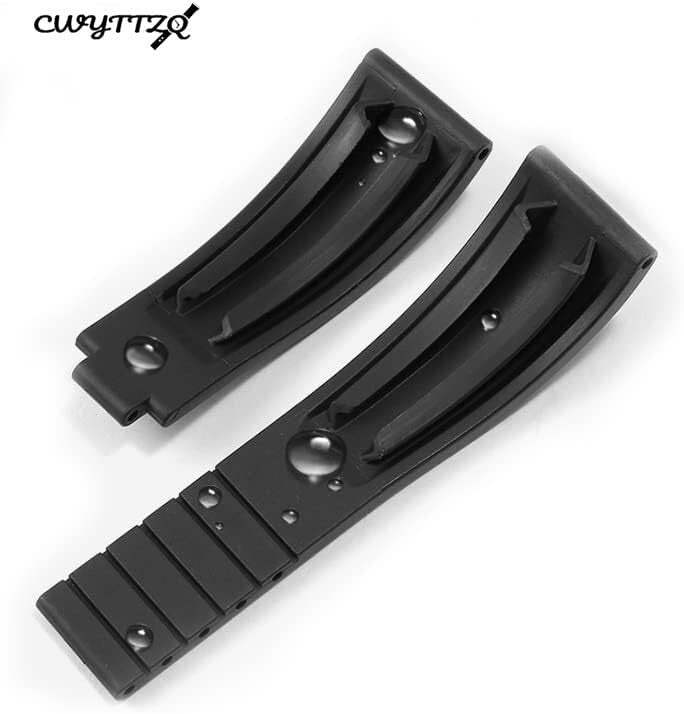 Elegant 20mm Rubber Watch Band for Rolex Submariner & Daytona - Adjustable Fit
