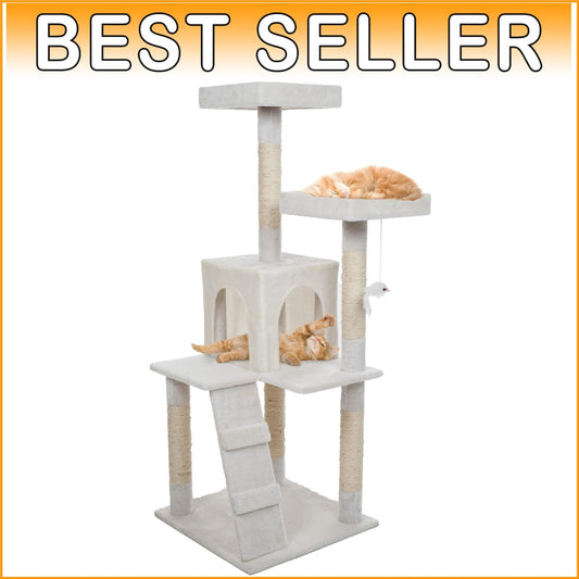 High Reach 4-Tier Cat Tower: Cozy Perches, Condo & Endless Play for Indoor Cats