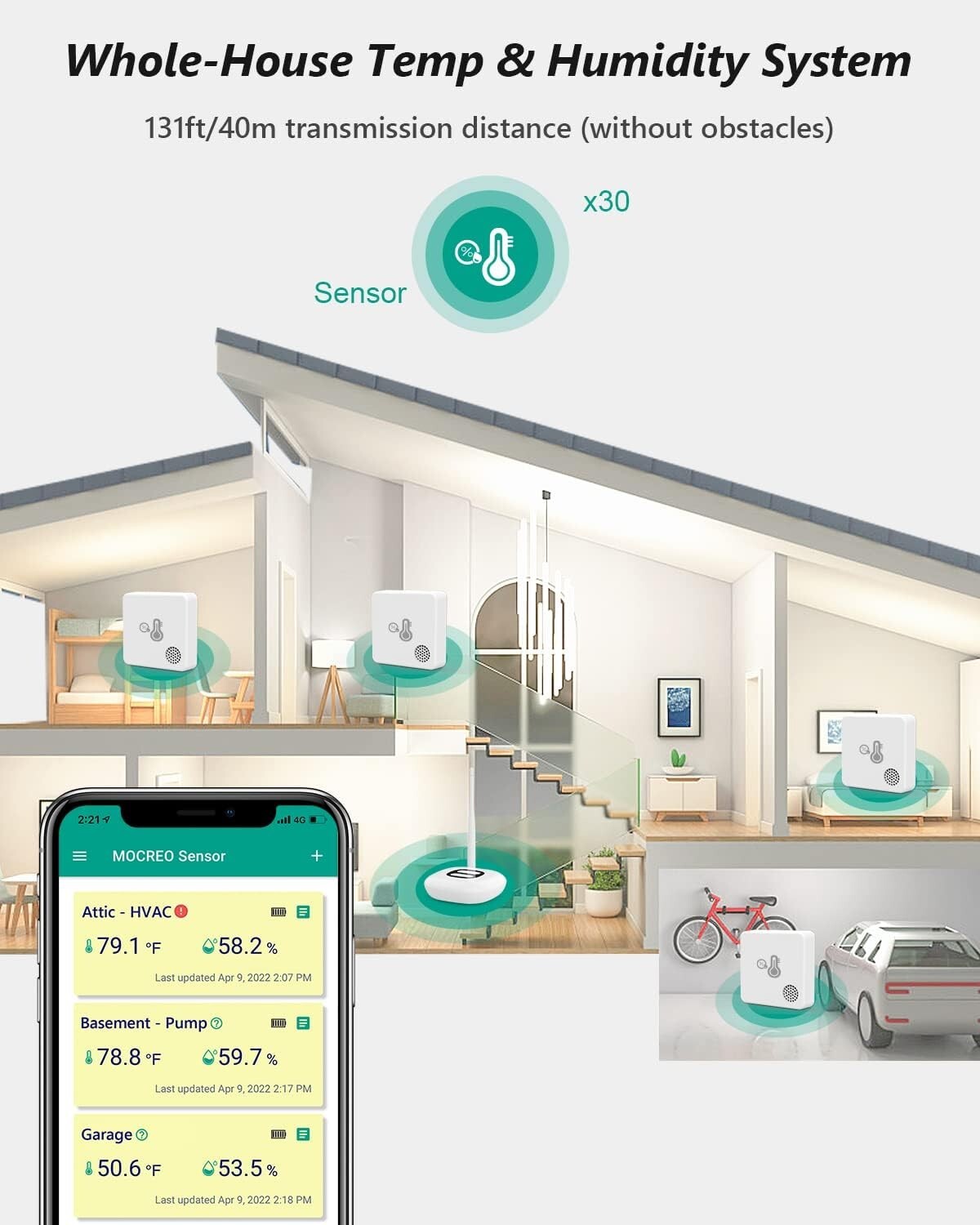 Compact WiFi Room Thermometer with Long Battery Life & Detailed Climate Tracking